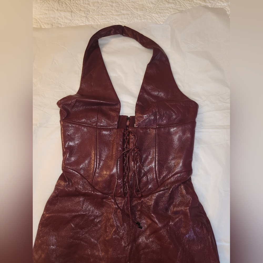 Wine Vegan Leather House of CB 'Jaquetta' medium - Picture 9 of 16